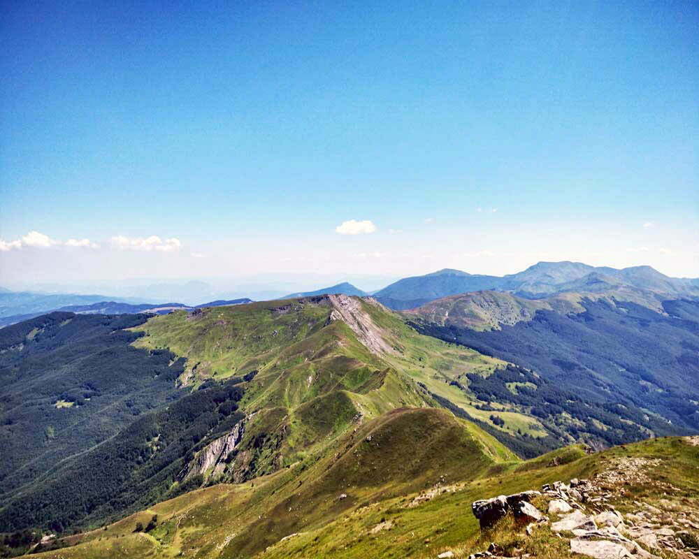 cime di montagna viste dall'alto