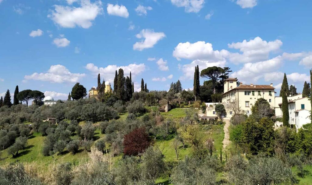 paesaggio con case olivi e cipressi anello del rinascimento
